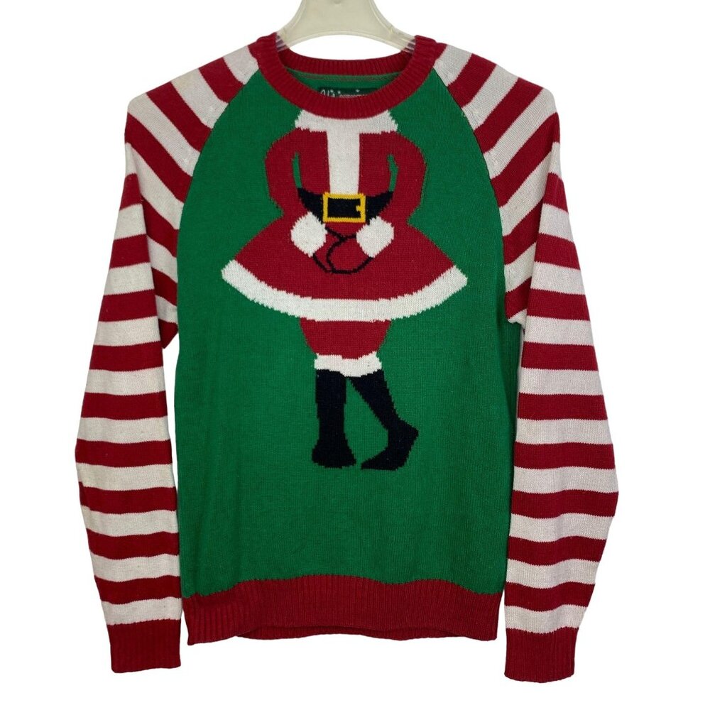 Ugly Christmas Sweater Mrs Claus Novelty Kitsch Playful Holiday Party Cozy Small